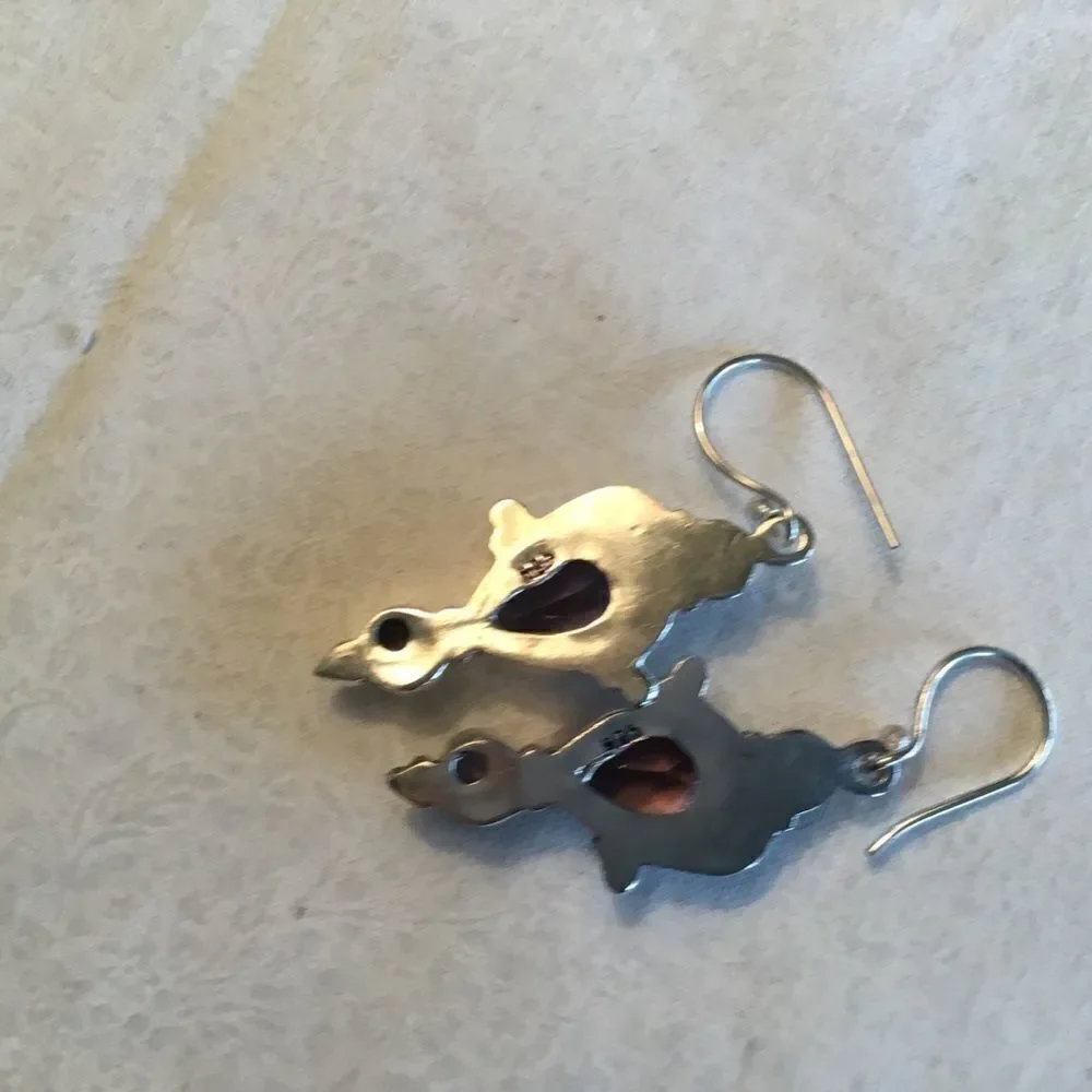 NWOT. Sterling Silver Amethyst Earrings
